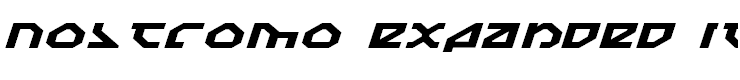 Nostromo Expanded Italic Expanded Italic