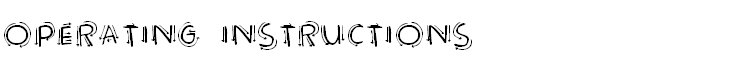 Operating instructions