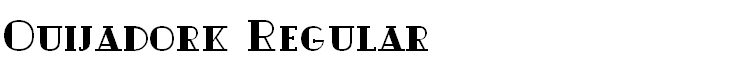 Ouijadork Regular
