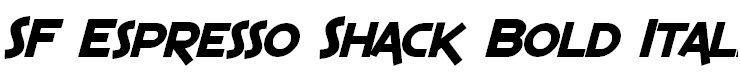 SF Espresso Shack Bold Italic