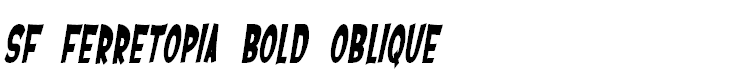 SF Ferretopia Bold Oblique