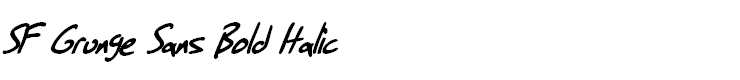 SF Grunge Sans Bold Italic