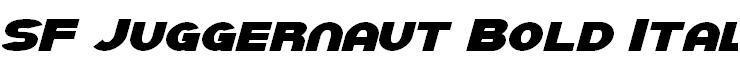 SF Juggernaut Bold Italic