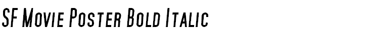 SF Movie Poster Bold Italic