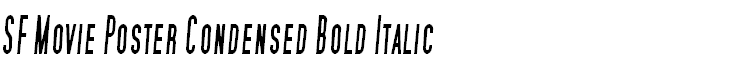 SF Movie Poster Condensed Bold Italic
