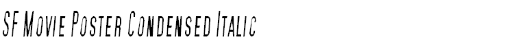 SF Movie Poster Condensed Italic