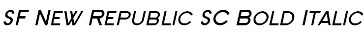 SF New Republic SC Bold Italic