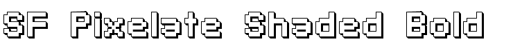 SF Pixelate Shaded Bold