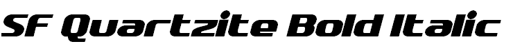 SF Quartzite Bold Italic