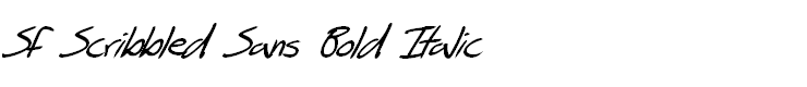 SF Scribbled Sans Bold Italic