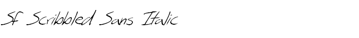 SF Scribbled Sans Italic