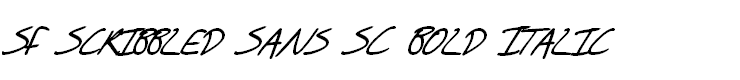 SF Scribbled Sans SC Bold Italic