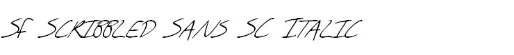 SF Scribbled Sans SC Italic