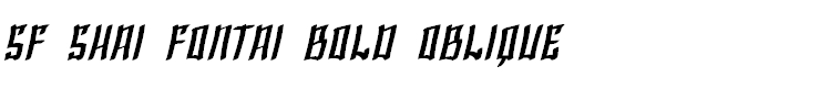 SF Shai Fontai Bold Oblique