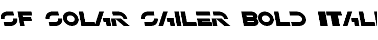 SF Solar Sailer Bold Italic