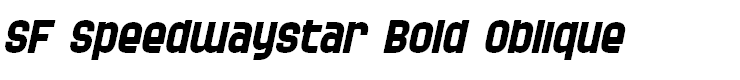 SF Speedwaystar Bold Oblique