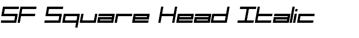 SF Square Head Italic