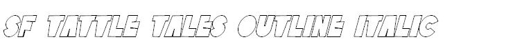 SF Tattle Tales Outline Italic