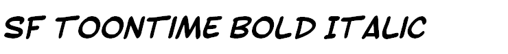 SF Toontime Bold Italic