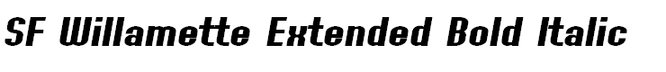 SF Willamette Extended Bold Italic