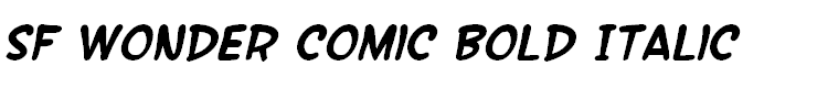 SF Wonder Comic Bold Italic
