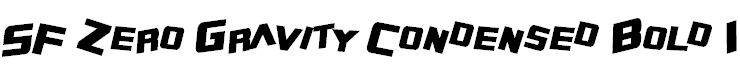 SF Zero Gravity Condensed Bold Italic