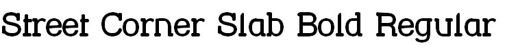 Street Corner Slab Bold Regular
