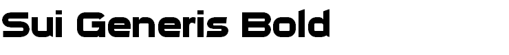 Sui Generis Bold