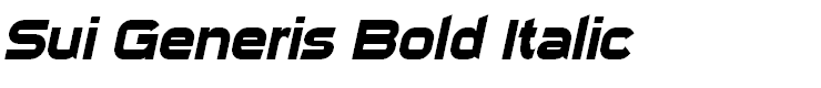 Sui Generis Bold Italic