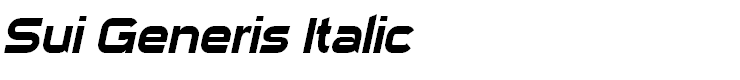 Sui Generis Italic