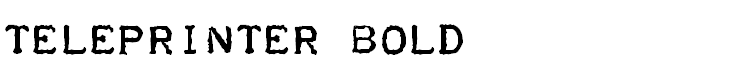 Teleprinter Bold