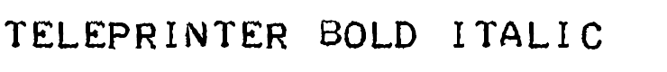 Teleprinter Bold Italic