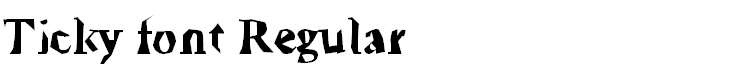 Ticky font Regular